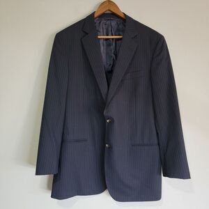 Brooks Brothers Cool Fitzgerald Sport Coat Wool Pinstripe Blazer Full Canvas 42R